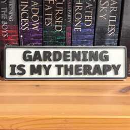 Gardening Is My Therapy Sign - Funny Plant Lover Gift Houseplant Decor Wall Plaque Botanical - thumbnail 2
