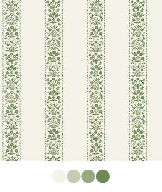 Rifle Paper Co. Baby Crib Sheet Green Floral Cotton Fitted Sheet - image 1