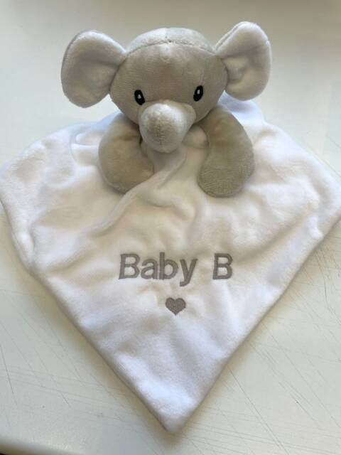 Personalised Baby Comforter, Comfort Blanket, Embroidered Gift, New Mum To Be Custom Gift - image 1