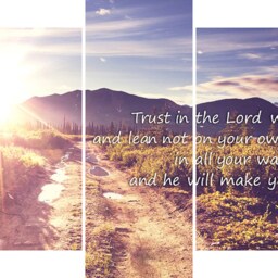 Proverbs 35-6 #20 Niv Trust in The Lord Bible Verse Canvas - Christian Scripture Religious Wall Art Home Decor Paintings - thumbnail 3