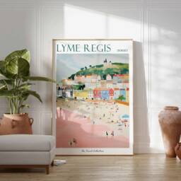 Lyme Regis Travel Poster Dorset Seaside Art Print - thumbnail 2