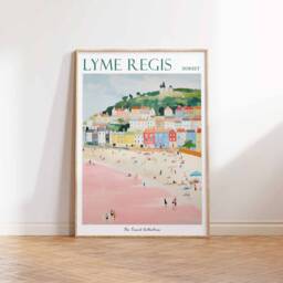 Lyme Regis Travel Poster Dorset Seaside Art Print - thumbnail 3