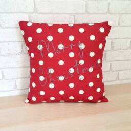 Merry Christmas Cushion~Polka Dot Festive Pillow~xmas Throw Pillow~Happy Christmas~Christmas Decor~Christmas Decorations~Cushions UK - thumbnail 3