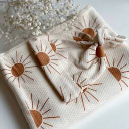 Special Fabric Sun Blanket & Hat, 80x90 cm Blanket, Baby 2 Layer Jersey Blanket, Sunrise Organic Cotton Hat Set - thumbnail 3