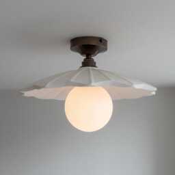 Handmade Plaster Flush Mount Light Sculptural Modern Ceiling Lamp - thumbnail 1