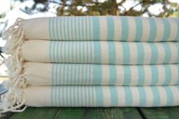 "Turquoise Terry Towel, Turkish Bath Towel, 40""x65"