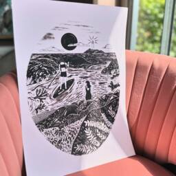 Personalise For Free Wild Woman Exploring The Seas Art Print/Greeting Card - thumbnail 3