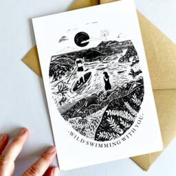 Personalise For Free Wild Woman Exploring The Seas Art Print/Greeting Card - thumbnail 2