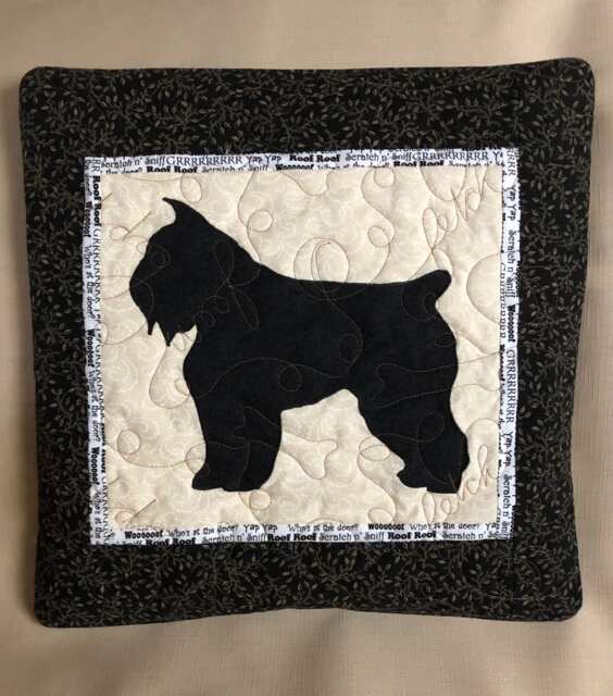 Bouvier Des Flandres - Quilted Dog Pillow 16 Inches - image 1