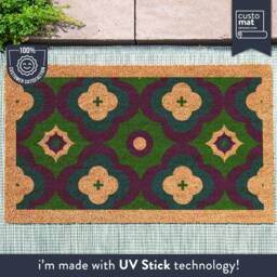 70S Inspired Retro Doormat - Mid Century Geometric Boho Minimalist Housewarming Decor Gift Midcentury Welcome Rug Bright Mat - thumbnail 1