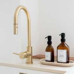 Apothecary Bottle - Zero Waste Glass Refillable Soap Dispenser Eco-Friendly Amber - thumbnail 3