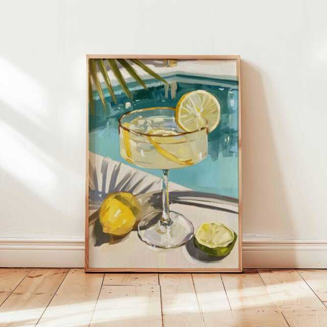 Margarita Poster, Cocktail Drink Print, Mexican Bar Wall Art, Alcohol Decor, Recipe Kitchen Prints, Party Posters - image 1