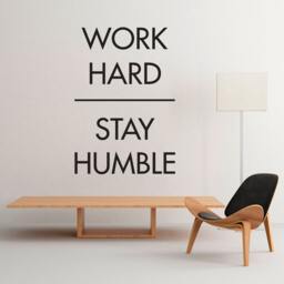 Motivational Office Wall Decor, Work Hard Stay Humble Quote, Inspirational Art, Workspace Entrepreneur Mindset Sign, Skuworkhsh - thumbnail 3