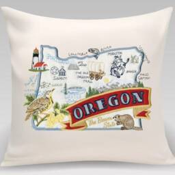 Oregon State Pillow With Feather Insert - thumbnail 2