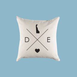 Delaware De Home State Canvas Pillow Or Cover - thumbnail 2