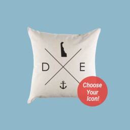 Delaware De Home State Canvas Pillow Or Cover - thumbnail 1