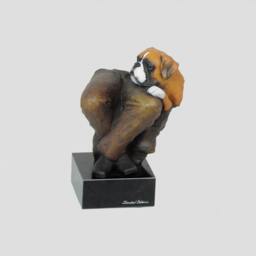 Boxer, Dog Marble Statue, Painted, Limited Edition, Make Your Own Artdog. Made Of Cold Cast Bronze. Perfect Gift. Limited Edition - thumbnail 3