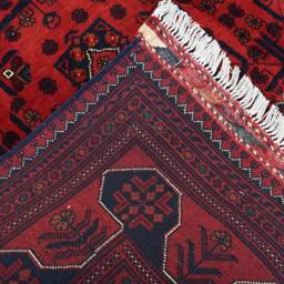 Handmade Afghan Bukhara Wool Rug - 6.11 X 4.10 Ft - thumbnail 4