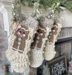 Christmas Stocking - Handmade Stockings Nellas Cottage Farmhouse Heirlooms Keepsakes - thumbnail 1