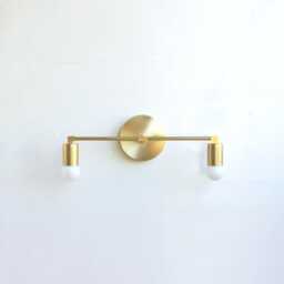 Solid Brass Wall Sconce Light, Modern Mid Century Light, Ul Listed, No.0354 - thumbnail 1
