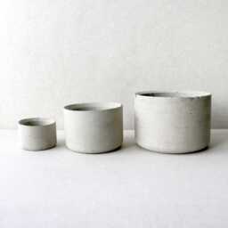 Minimalist Concrete Planter Set - Handmade Succulent Pots - thumbnail 1