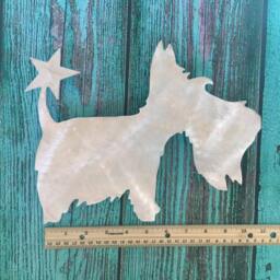 Scottish Terrier, Scottie Dog Christmas, Tree Topper, Holiday Decoration, Aluminum, Star, Handmade, Metal, Art, Gift Ideas, Dog Lovers - thumbnail 4