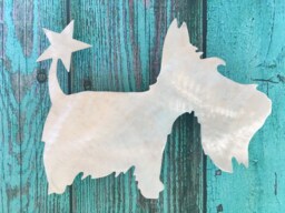 Scottish Terrier, Scottie Dog Christmas, Tree Topper, Holiday Decoration, Aluminum, Star, Handmade, Metal, Art, Gift Ideas, Dog Lovers