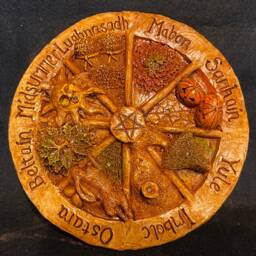 Wheel Of The Year Incense Stick Holder, Pagan, Wiccan, Beltaine, Imbolc, Lammas, Ostara, Mabon - thumbnail 2