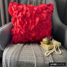 "Luxury Red Pillow Sham 24""x24""/26""x26" - thumbnail 2