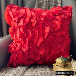 "Luxury Red Pillow Sham 24""x24""/26""x26" - thumbnail 1