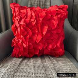 "Luxury Red Pillow Sham 24""x24""/26""x26" - thumbnail 3
