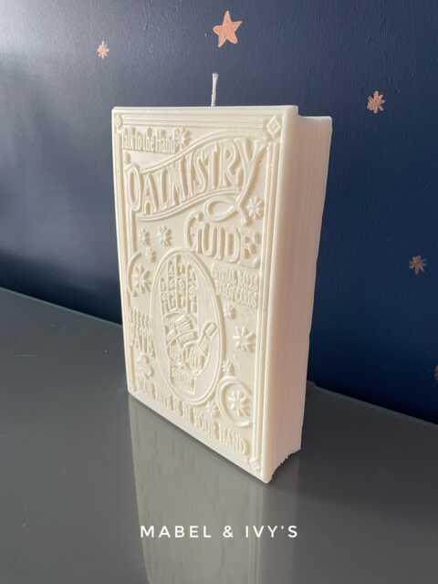 Palmistry Book Candle Gothic Tarot Fragranced Soy Wax Candle - image 1