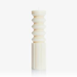 Totem - 20cm Tall Ribbed Sculptural Candle - thumbnail 2
