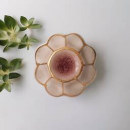 Porcelain Lamp Shade Finials, Harp Toppers, Set Of 2 - thumbnail 2