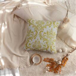 Lime Green & White Pillow, Throw Pillow Cover, Decorative Cushion Covers, Pillowcase, Accent Toss Home Decor - thumbnail 4