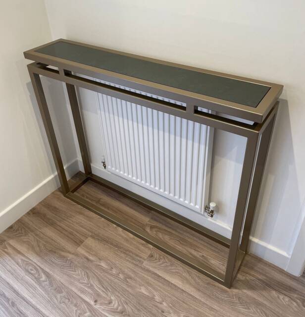 Luxury Console Table By Piers Henry Ltd - Hall Gold Furniture Glass Radiator Cover - image 1