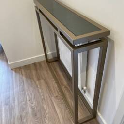 Luxury Console Table By Piers Henry Ltd - Hall Gold Furniture Glass Radiator Cover - thumbnail 2