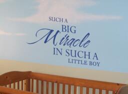 Miracle Baby Nursery Wall Decal Quote Art - thumbnail 1