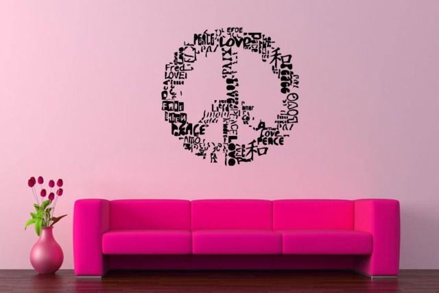 Wall Stickers Mural Peace Sign Symbol Decal Vinyl For Kids Room Boys Girls Pattern Design Home Decor Art Diy - image 1