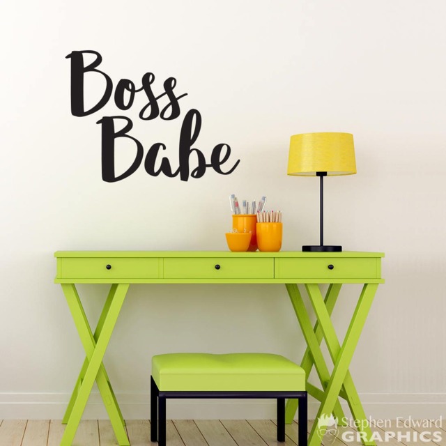 Boss Babe Decal - Woman Office Decor Sticker Wall Art - image 1
