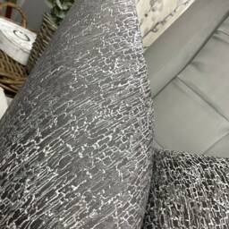 Ashley Wilde Rion Fabric, Luxurious Cushion Cover, Steel/Slate Grey - Textured Designer High Quality Handmade - thumbnail 2