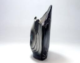 Siamese Cat Vase Decorative Porcelain Sculpture Vessel - thumbnail 3