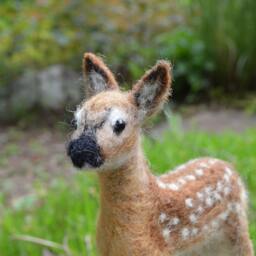 Roscoe The Fawn, Needle Felted Animal Sculpture - thumbnail 2