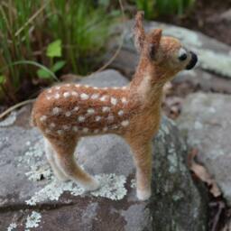 Roscoe The Fawn, Needle Felted Animal Sculpture - thumbnail 3