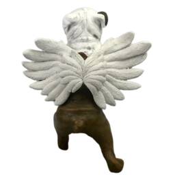 Custom English Bulldog Pet Memorial Urn Clay Dog Sculpture - thumbnail 3