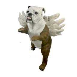 Custom English Bulldog Pet Memorial Urn Clay Dog Sculpture - thumbnail 2