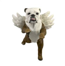 Custom English Bulldog Pet Memorial Urn Clay Dog Sculpture - thumbnail 1