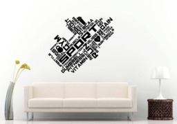 Sport Gym Running Exercise Training Healthy Lifestyle Room Wall Sticker Decal Vinyl Mural Decor Art L2417 - thumbnail 1