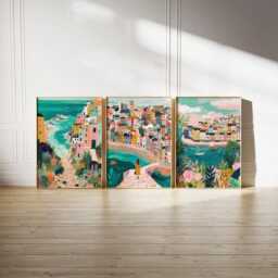Set Of 3 St Ives Posters, Cornwall Coastal Wall Art, Seaside Print Set, Beach Decor, Modern Travel Artwork, British Landscape - thumbnail 2