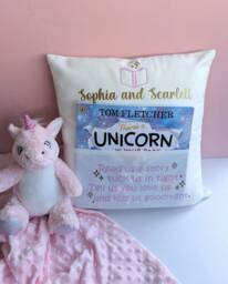 Personalised Book Cushion Cover - Kids Reading Child Lover Gift Nursery & Room Decor Nook/Corner